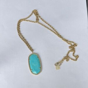 Kendra Scott Elegant Gold and Turquoise Pendant Necklace